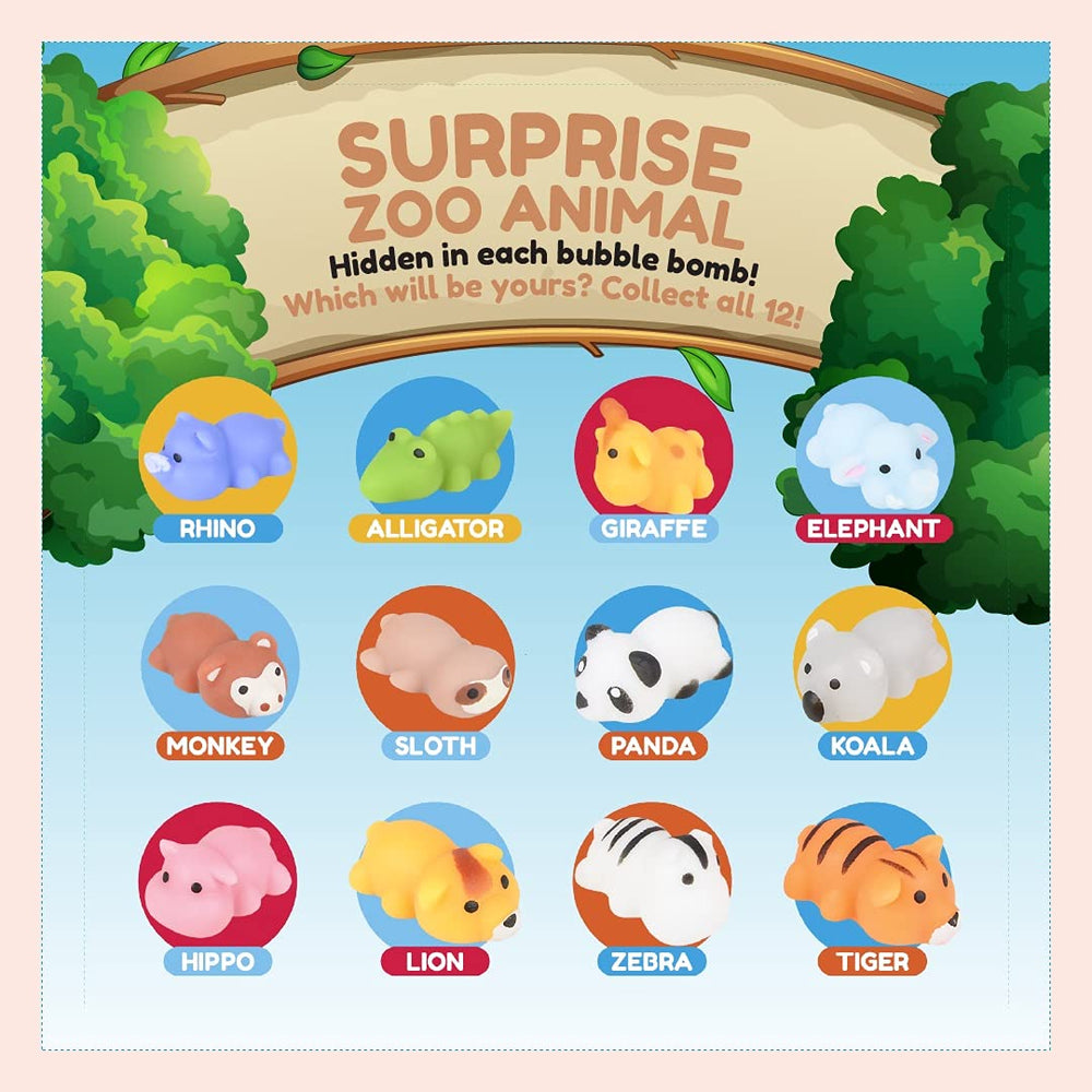 Colorful fizz and bubbles from Two Sisters Zoo Animal Bath Bombs for kids.