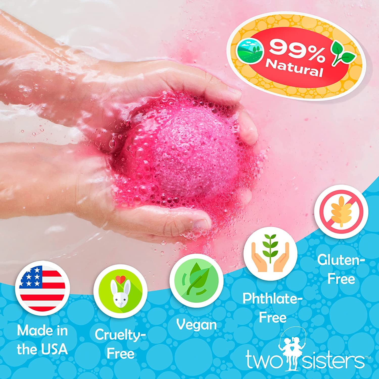 Fruity citrus fragrance in Two Sisters Zoo Animal Bath Bombs with squishy inside.