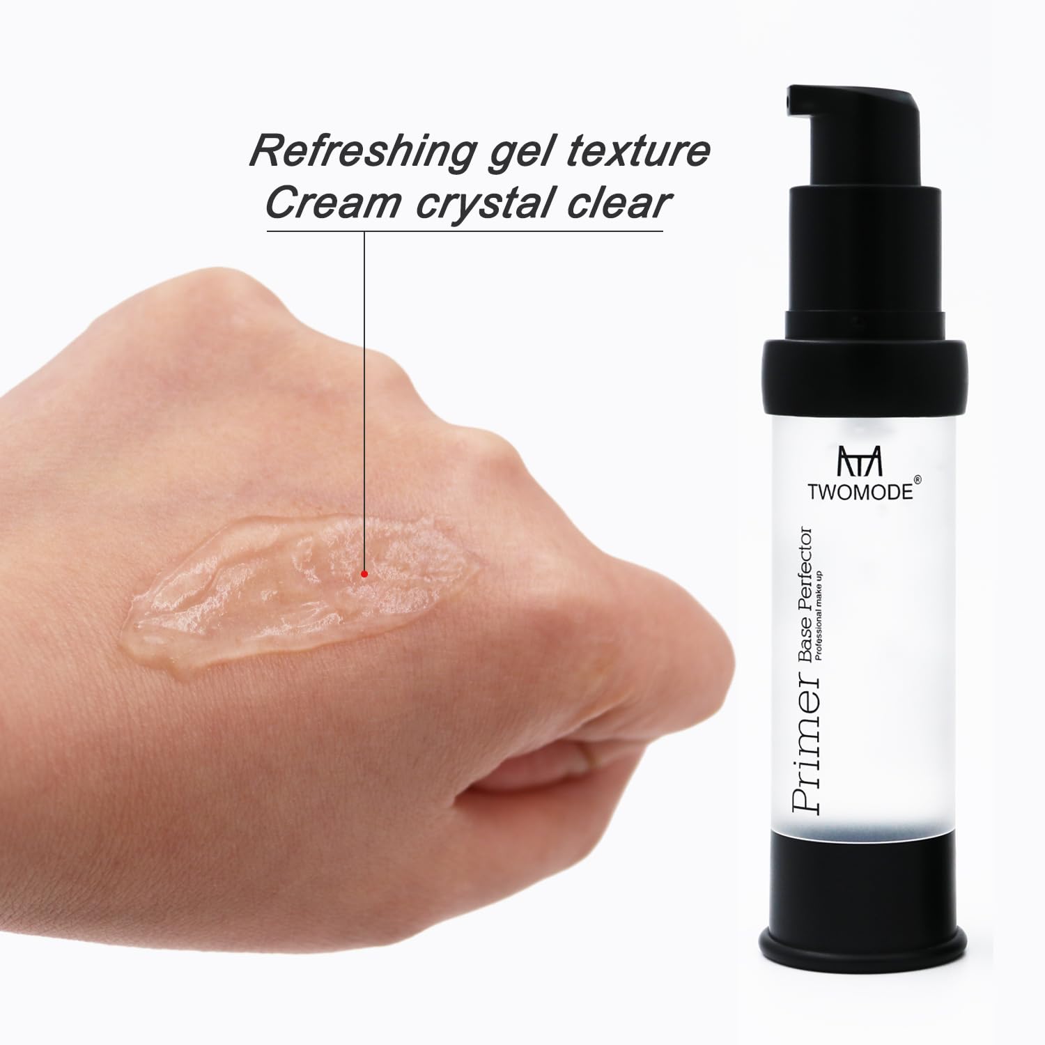 Close-up of the TWOMODE primer texture for pore smoothing