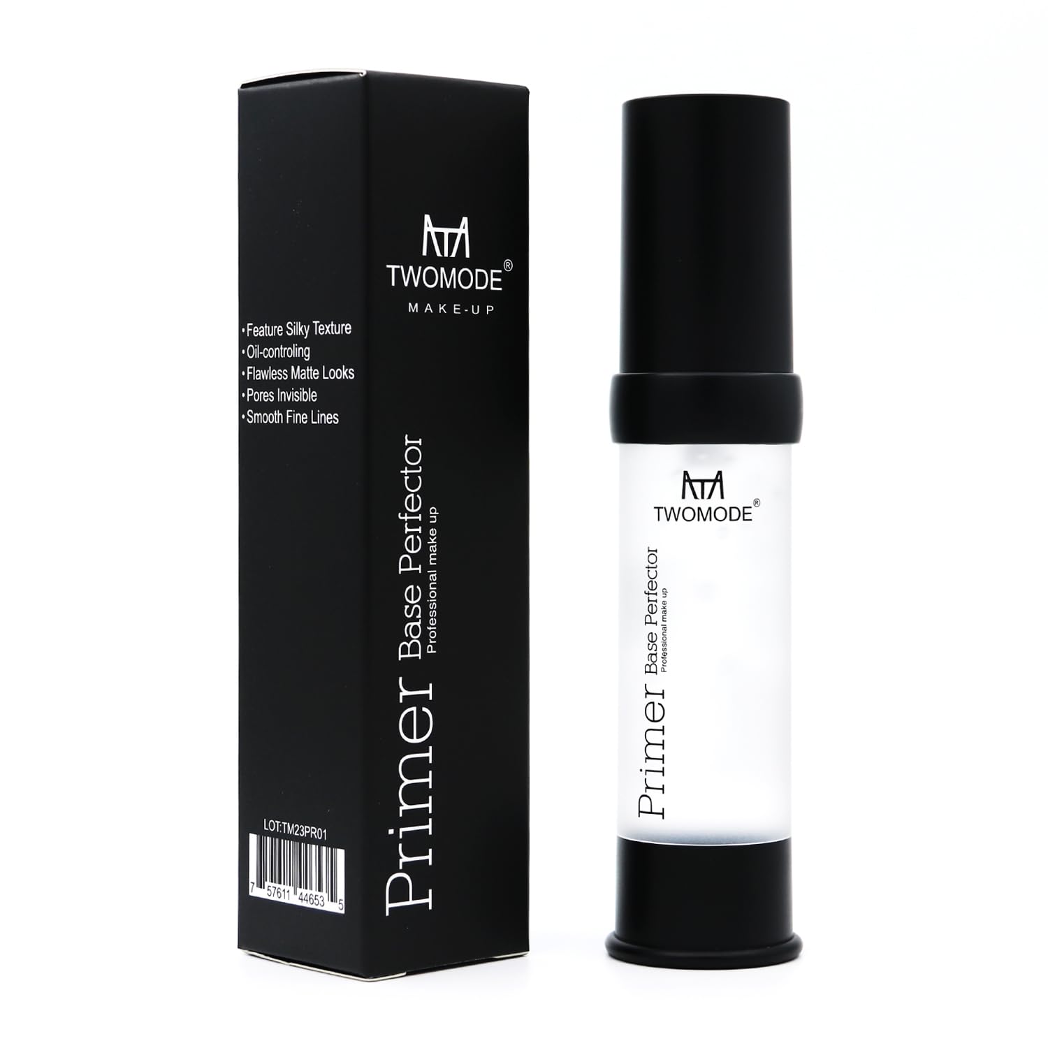 TWOMODE vegan cruelty-free primer packaging and ethical beauty promise