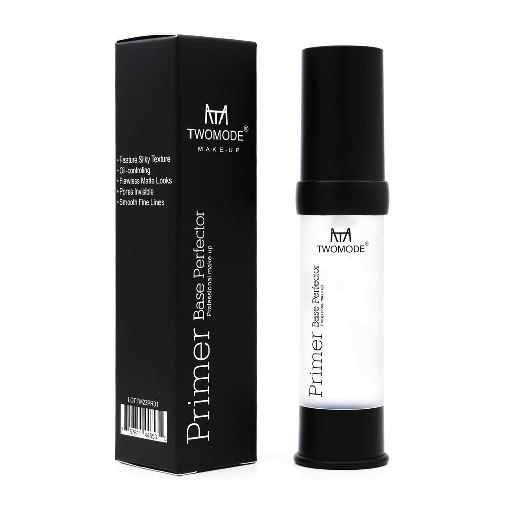 TWOMODE vegan cruelty-free primer packaging and ethical beauty promise