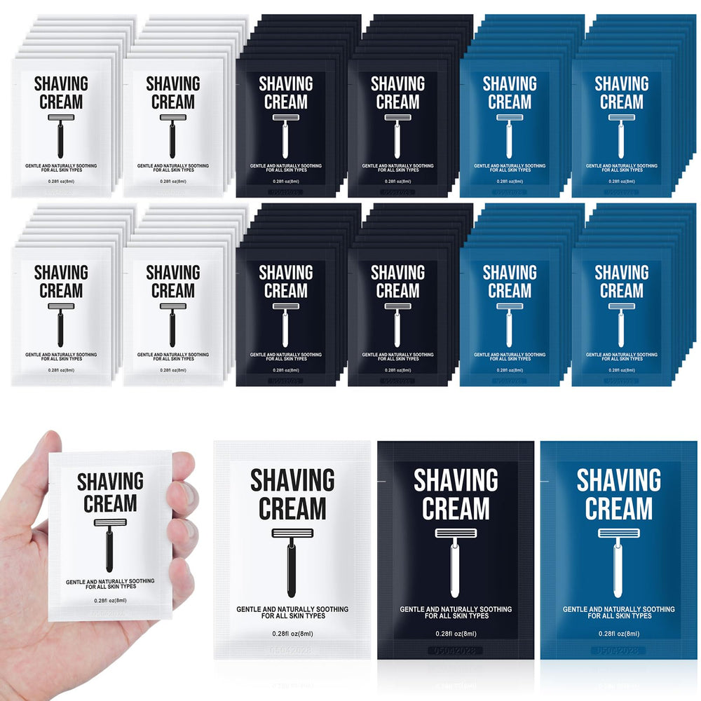 Twoworld bulk travel shaving cream 8ml kit, ideal for hotel guests.