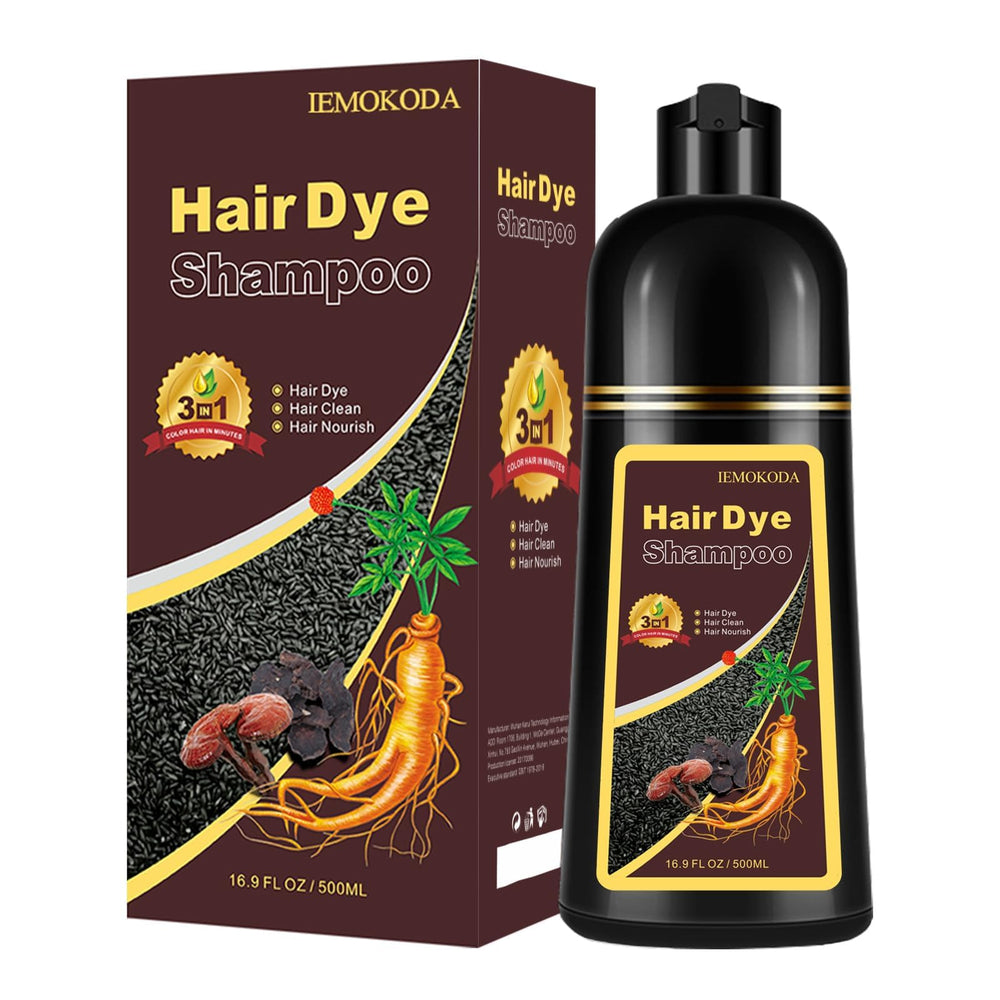 TYAYW Blonde Brown Hair Dye Shampoo bottle shows 3-in-1 color, cleanse, and condition.