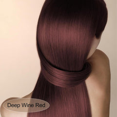 TYAYW Deep Wine Red hair application scene with gloves.