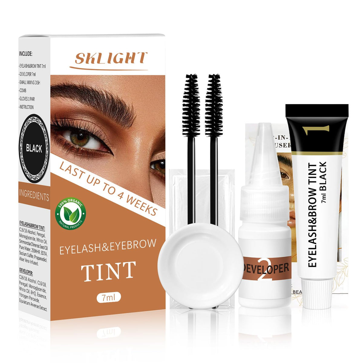 TYAYW Lash Color Kit bottle close-up with rich black tint for lashes