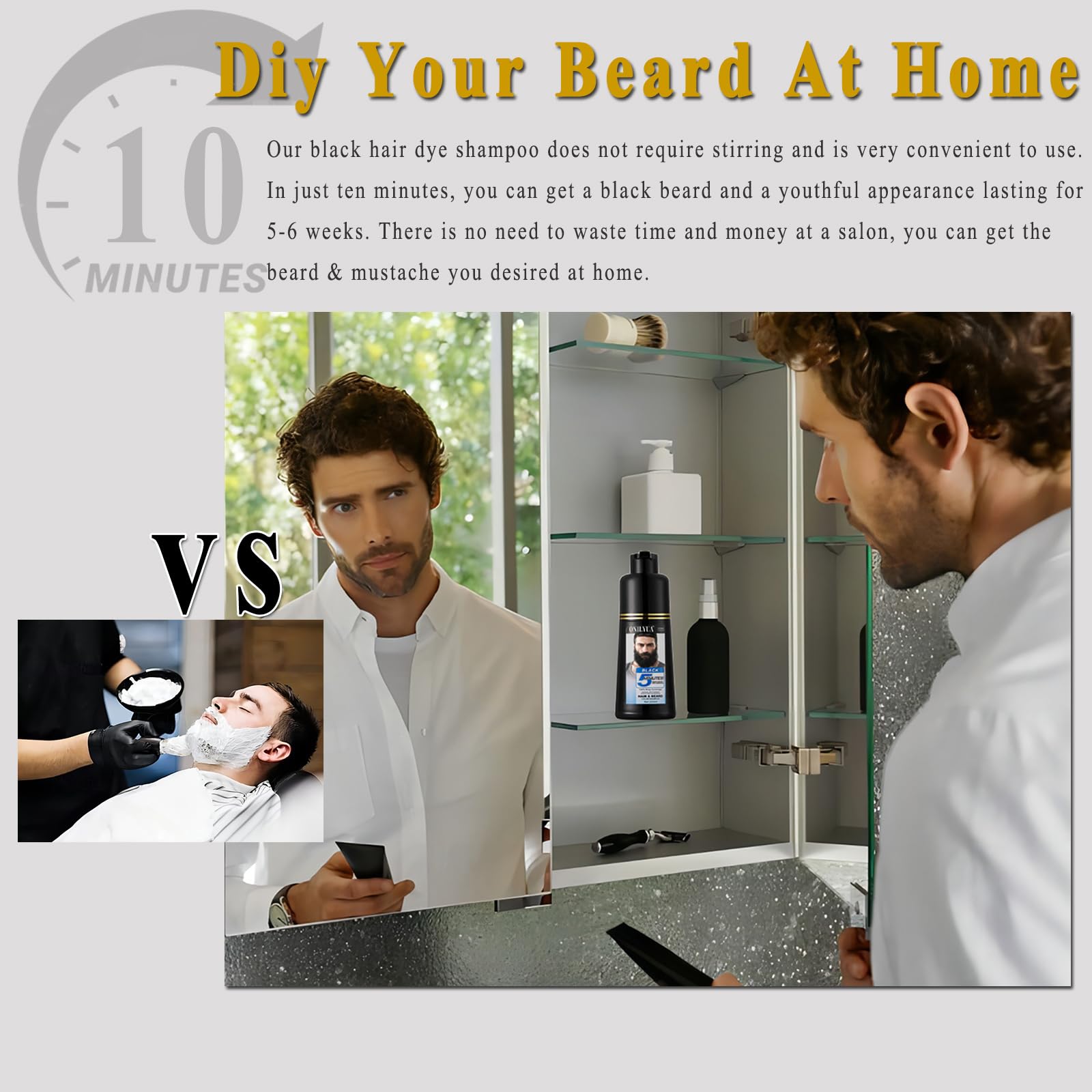 TYAYW beard dye with argan oil and noni extract nourishes facial hair