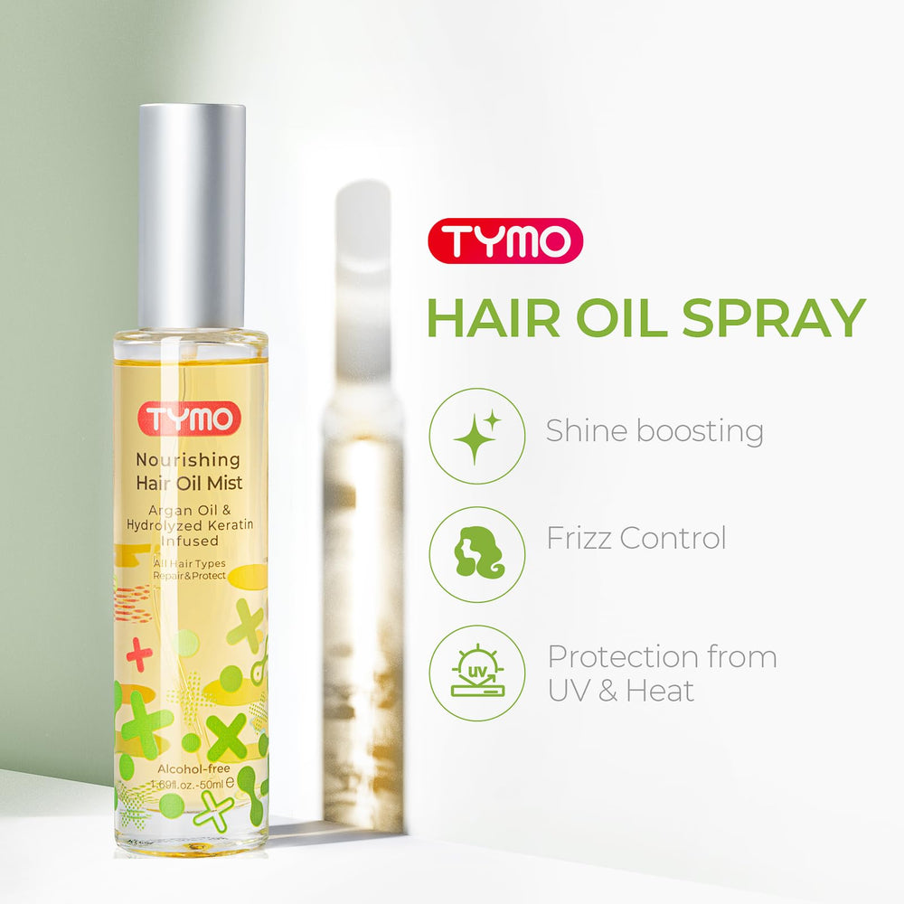 TYMO Argan Hair Oil Spray mist delivers lightweight hydration and frizz control