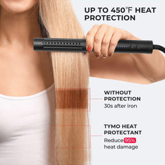 TYMO argan oil drops applied to hair for daily nourishment.