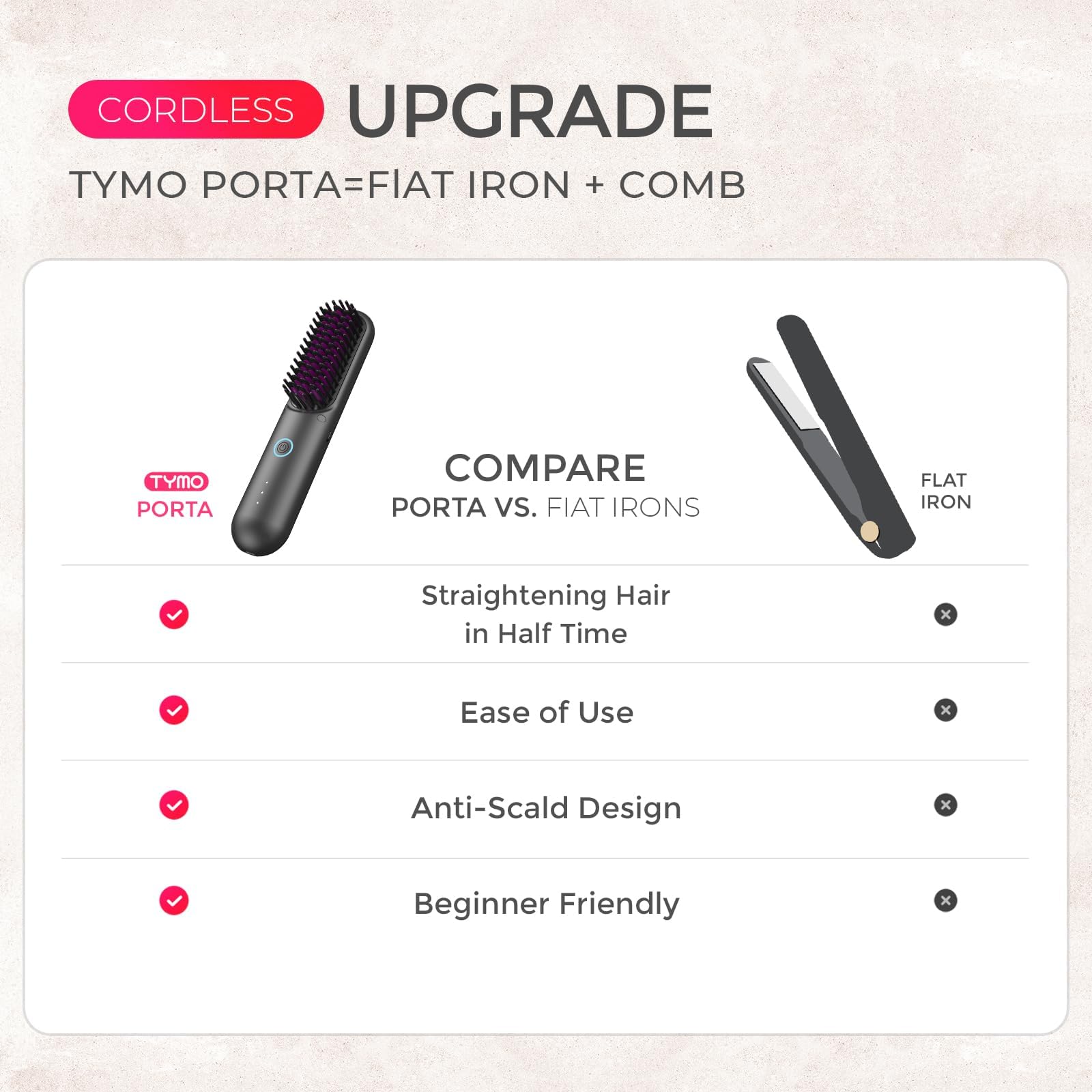 TYMO Porta ECO ceramic coating bristles close-up showing smooth glide
