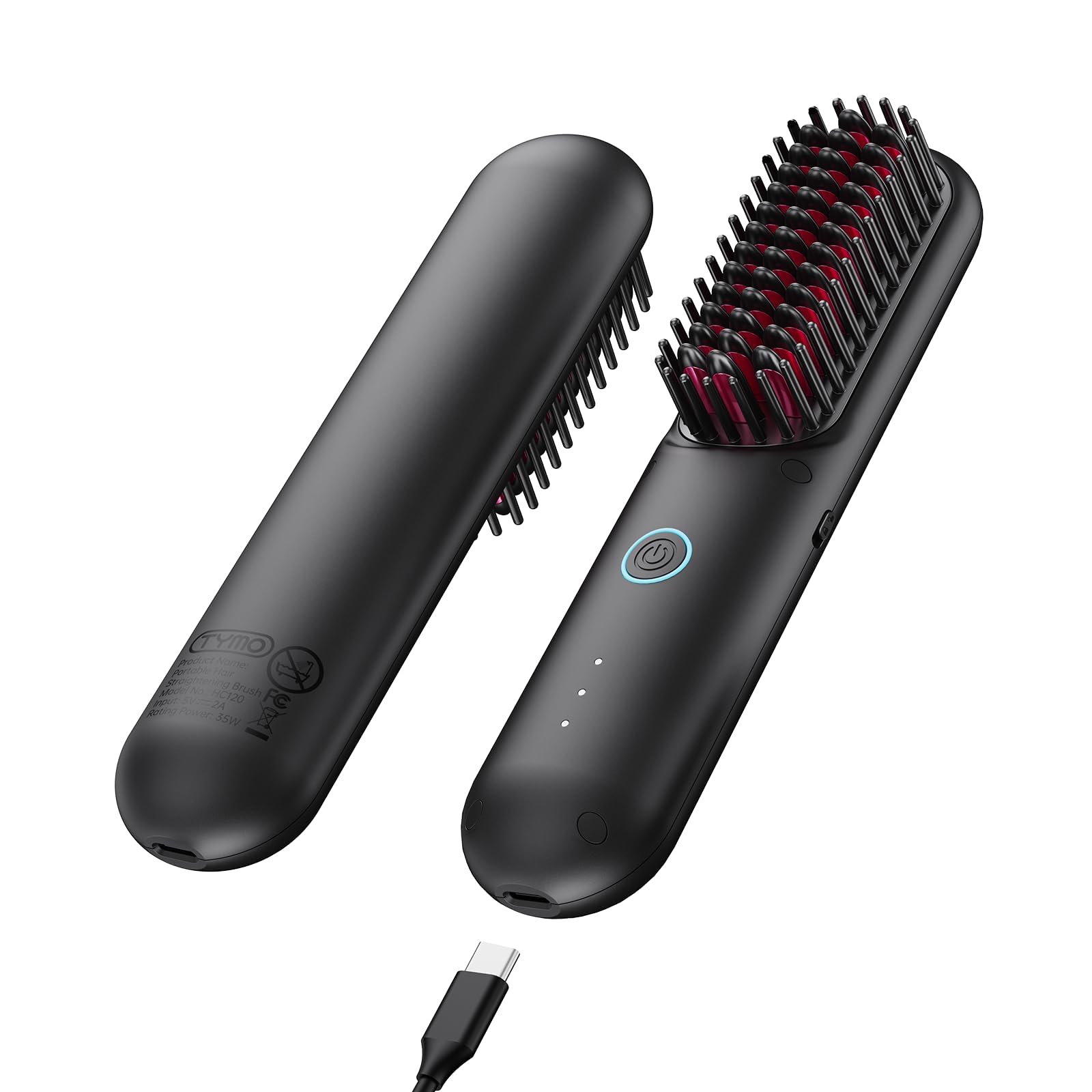 TYMO Porta ECO cordless straightener compact in palm for quick touch-ups on the go