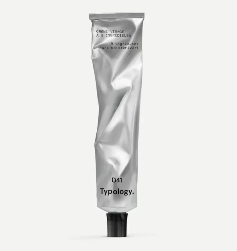 Typology D41 moisturizer bottle with lightweight, hydrating formula for daily skincare.