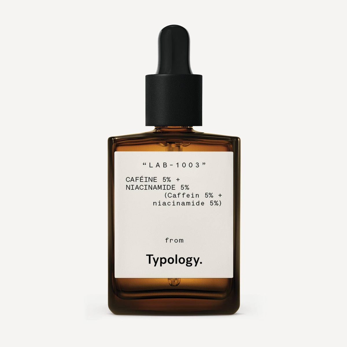 Typology eye serum bottle hydrates the delicate eye area with a lightweight drop formula