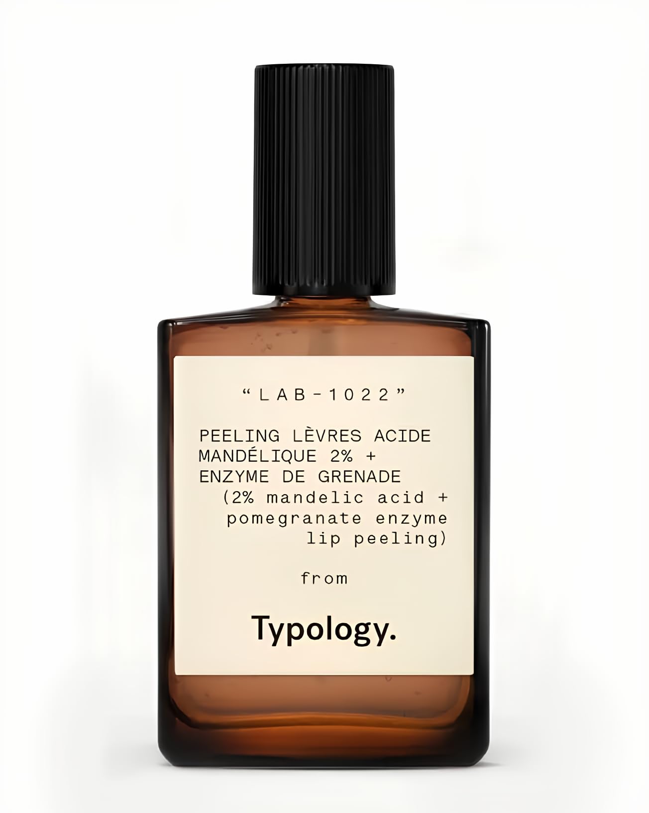 Typology Resurfacing Lip Peel bottle cap for easy, precise application
