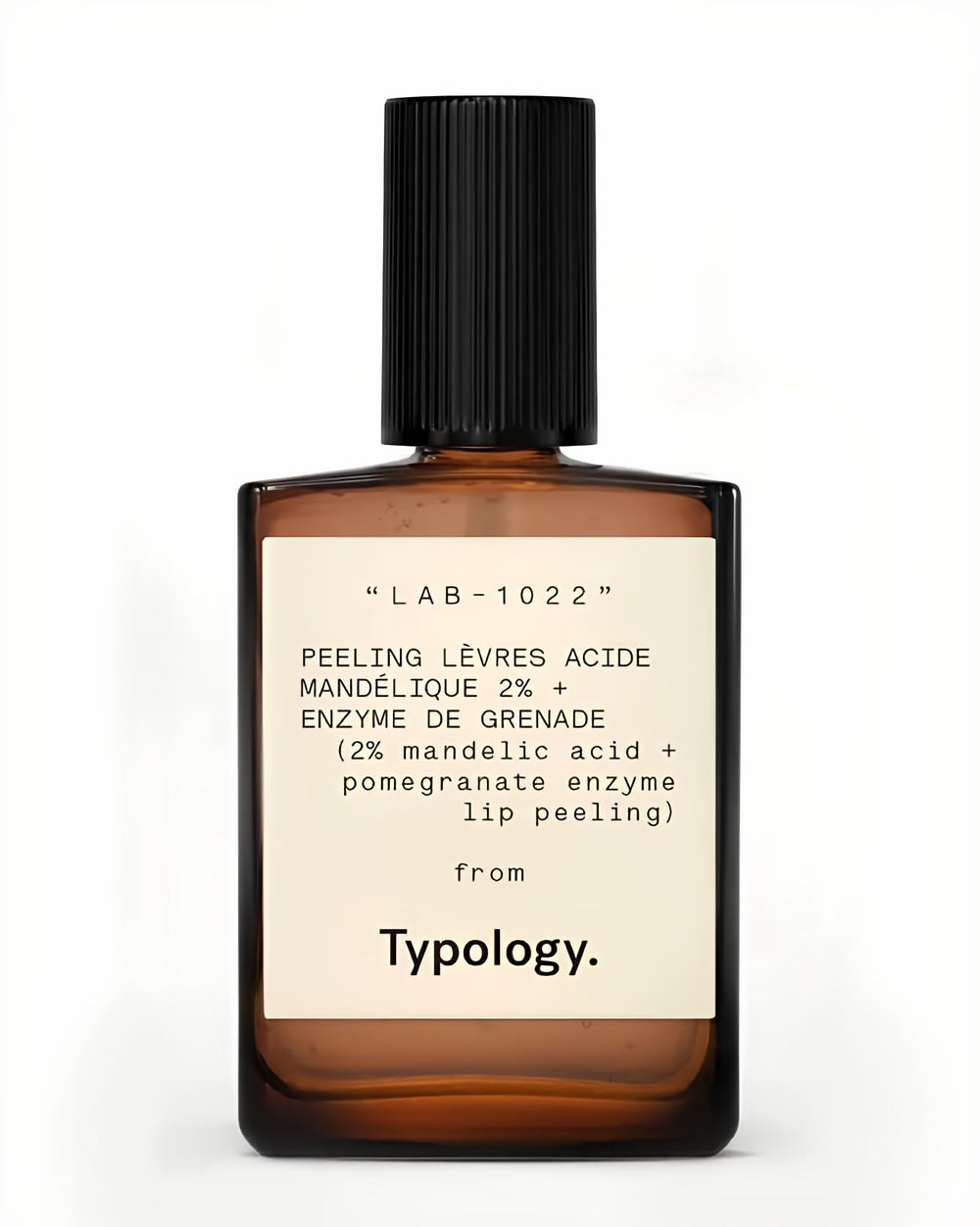 Typology Resurfacing Lip Peel bottle cap for easy, precise application