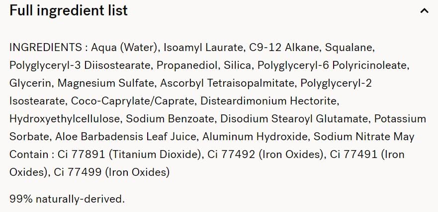 Typology tinted serum 30ml packaging highlights vegan, France-made formula.