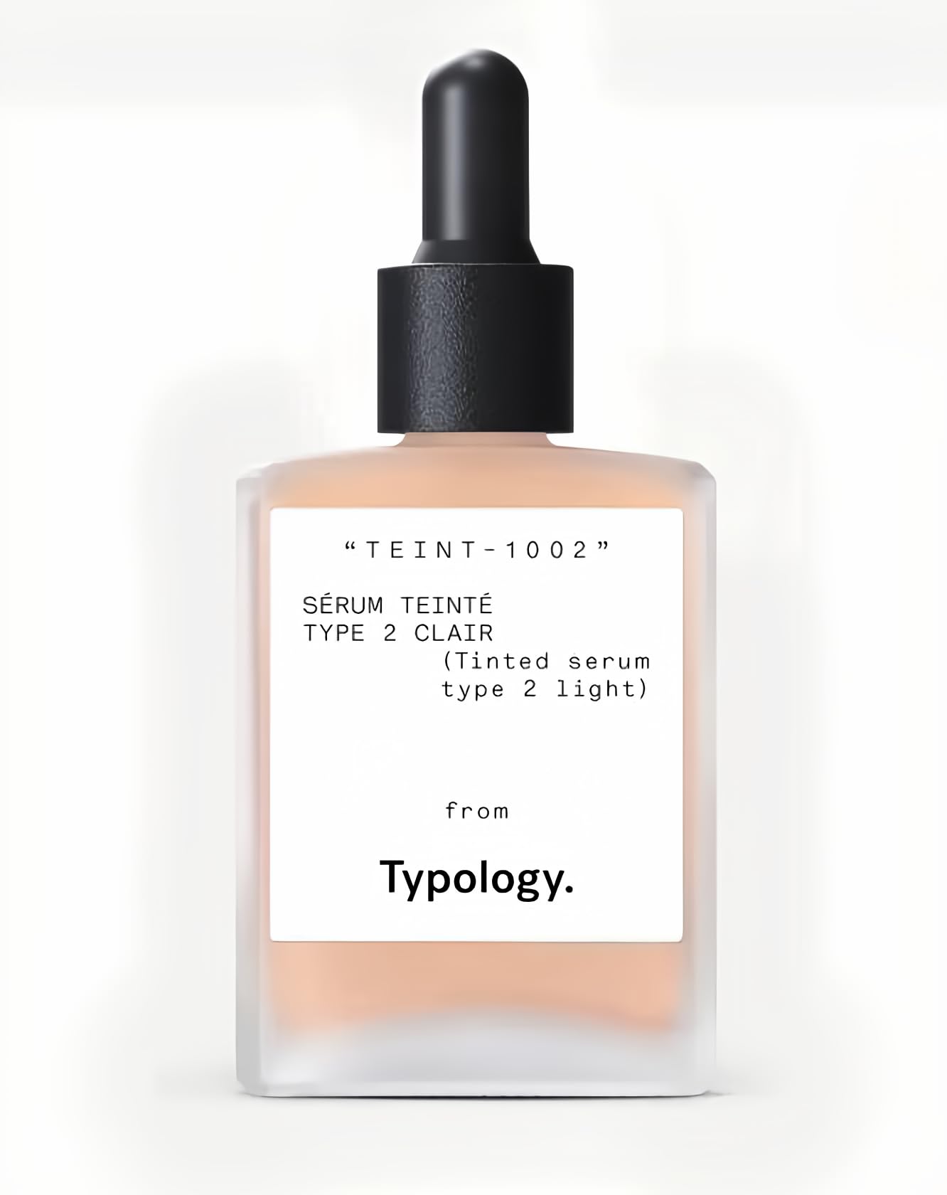 TYPOLOGY Tinted Serum bottle pour for precise application and natural glow