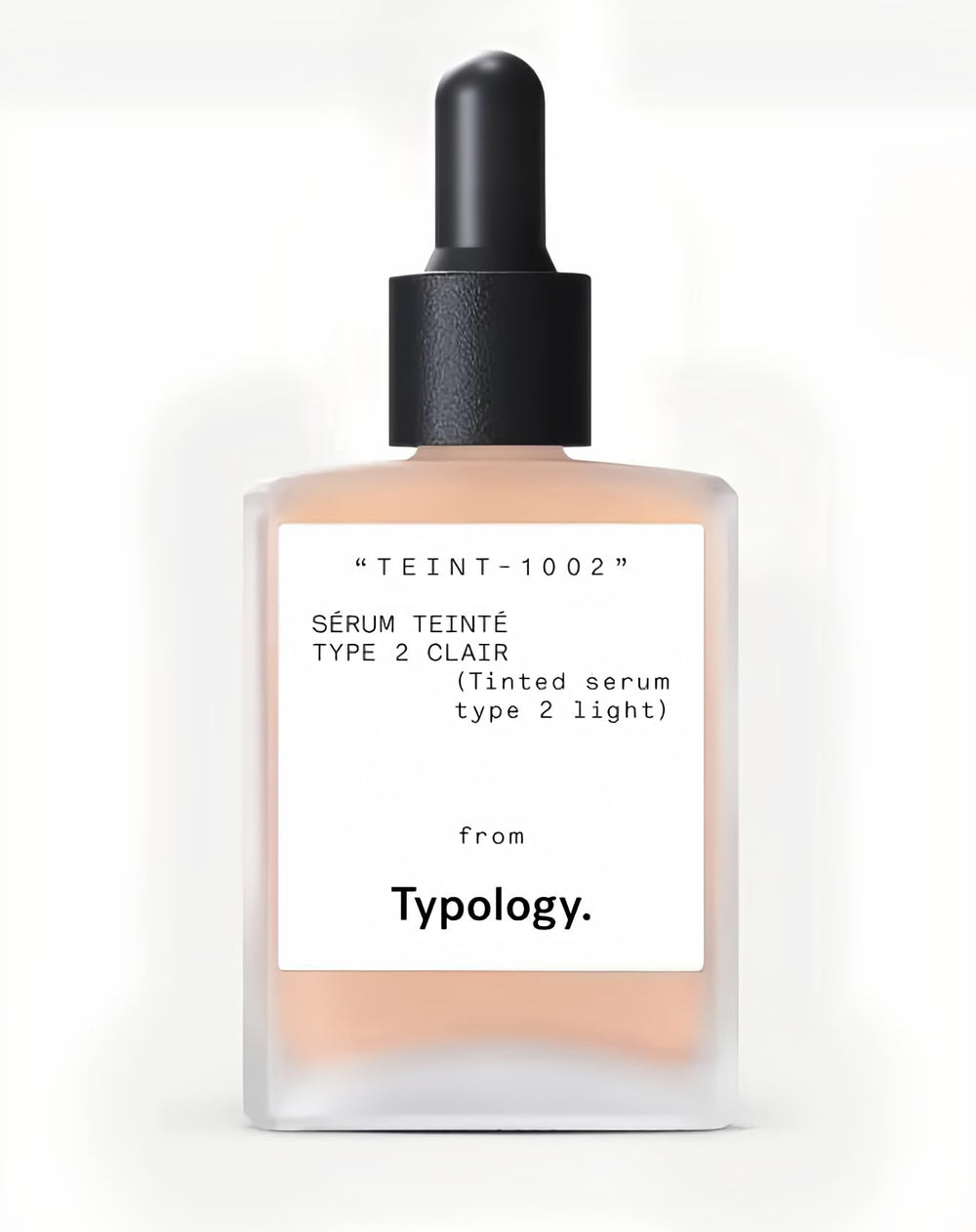 TYPOLOGY Tinted Serum bottle pour for precise application and natural glow