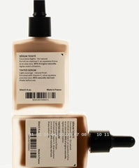 Close-up of Typology serum on skin showing hydrated, radiant complexion.