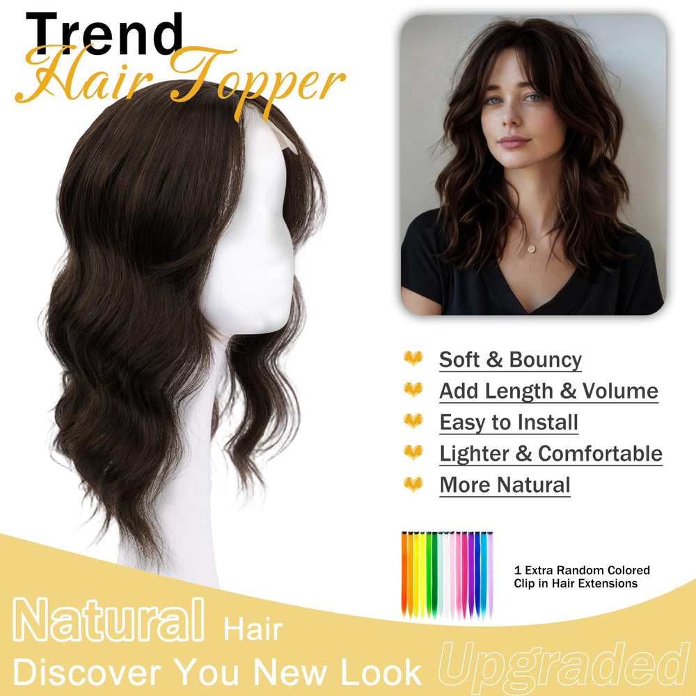 TYQ 360° 3D curly waves topper delivers natural movement and coverage.