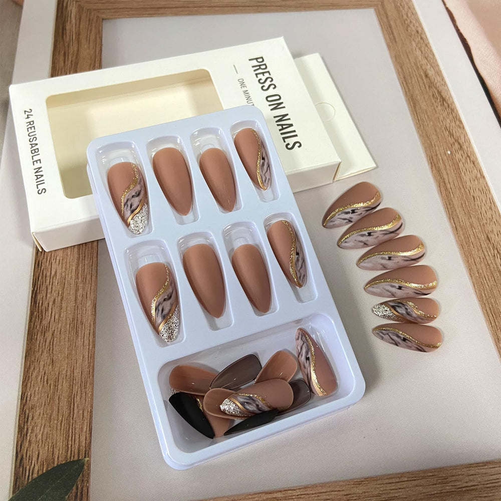 Tyuimhx press-on nails enable quick at-home manicures with 30-second press, clean removal.