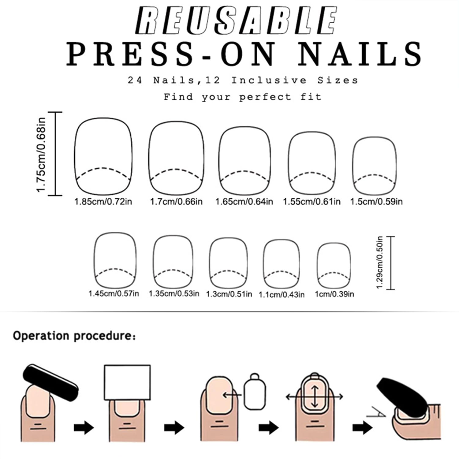 Tyuimhx blue floral press-on nails packaging suggesting a thoughtful gift.