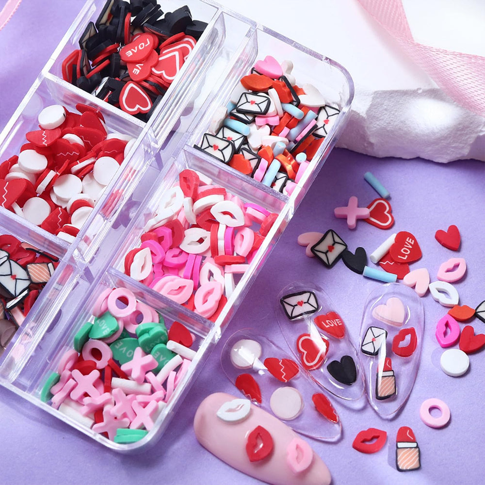 Tyuimhx valentines nail slices love quotes grid inspires playful nail art and body decor.