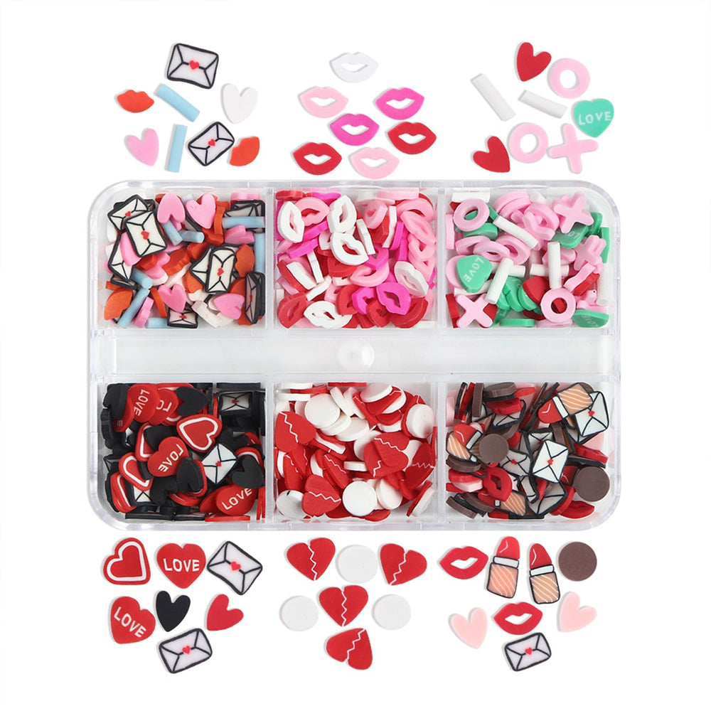 Tyuimhx valentines nail slices pink embellishments grid enhances creativity in nail art.