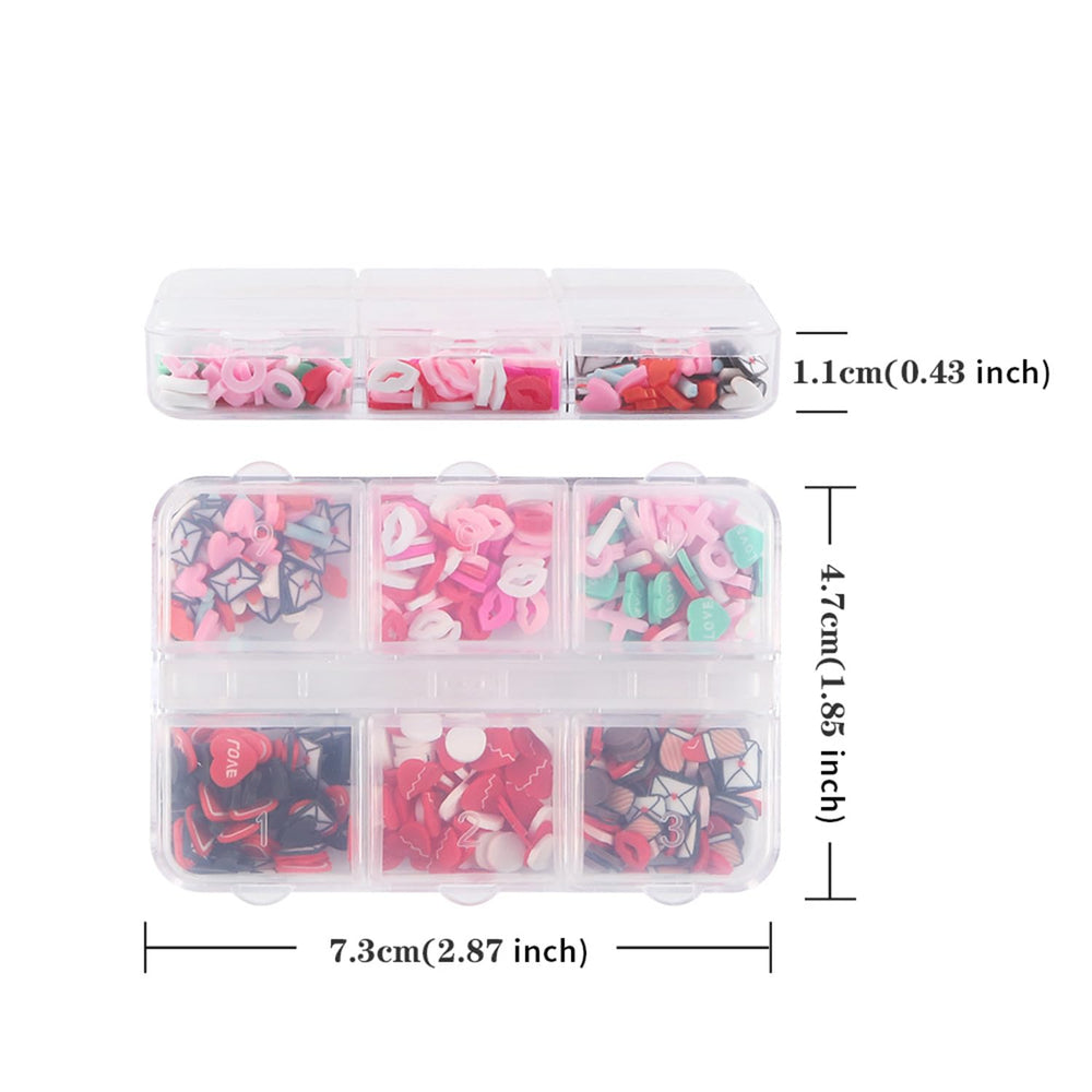 Tyuimhx valentines nail slices varied designs grid expands holiday accessory options.