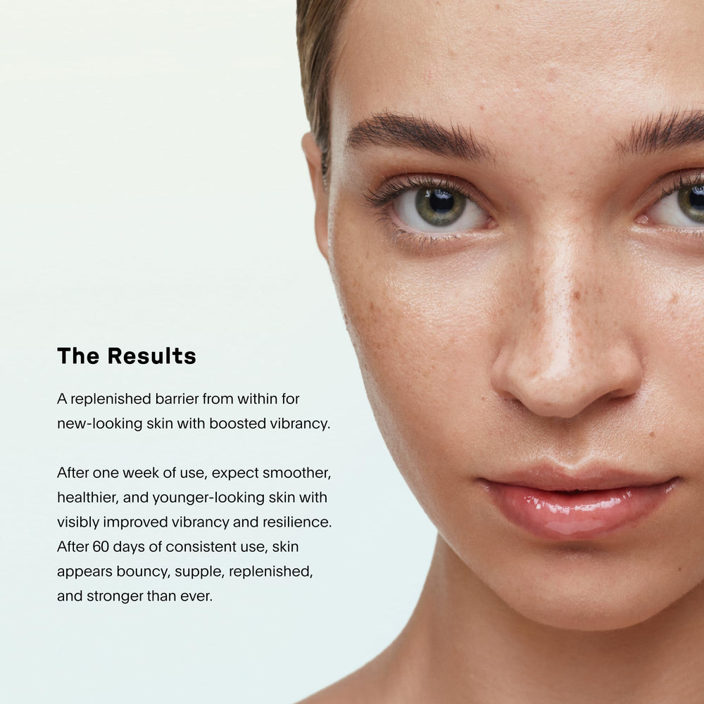 U Beauty Barrier Night Cream hydration shot texture in hand suggests intensive moisture