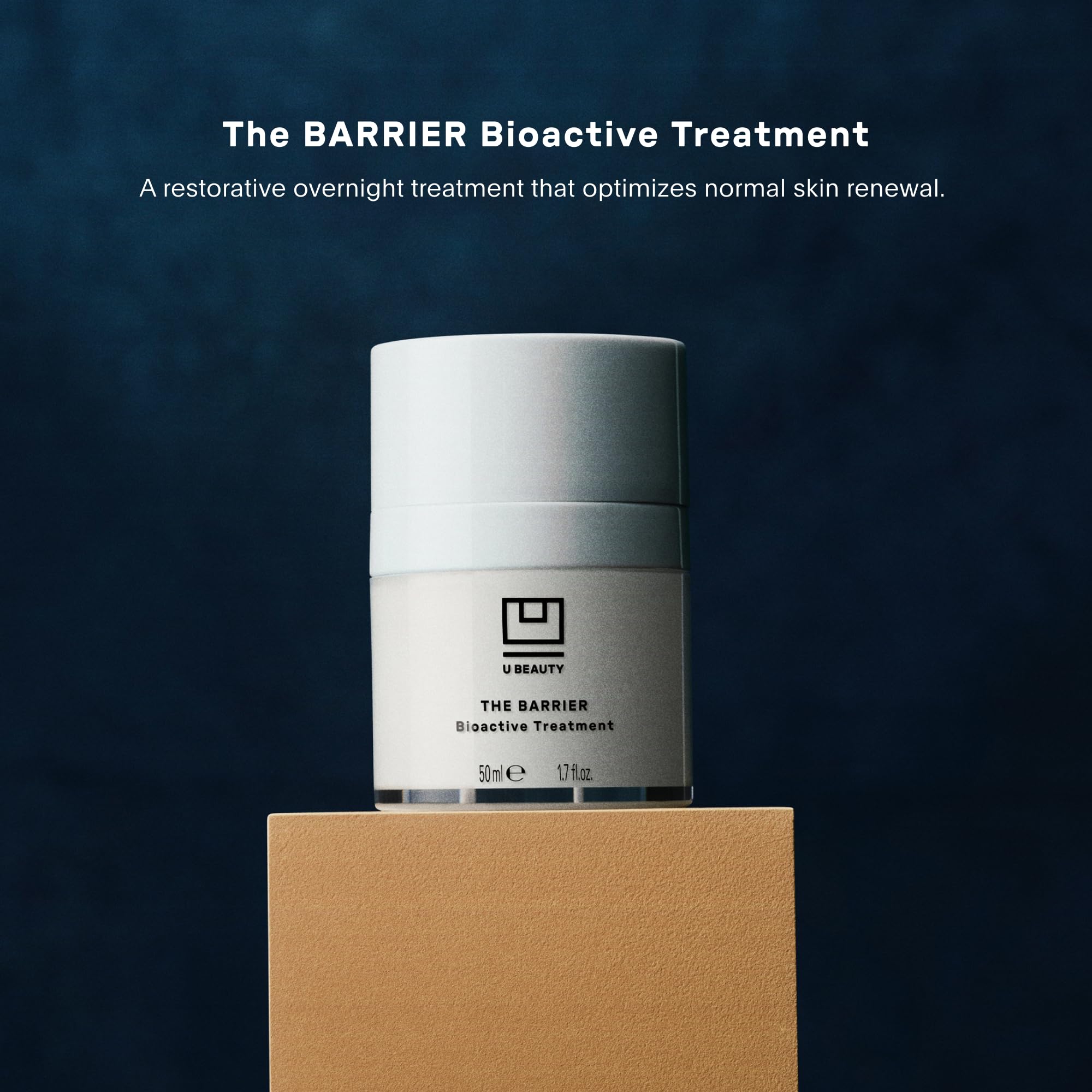 U Beauty Barrier Night Cream in-hand application showcases luxurious feel for nightly use