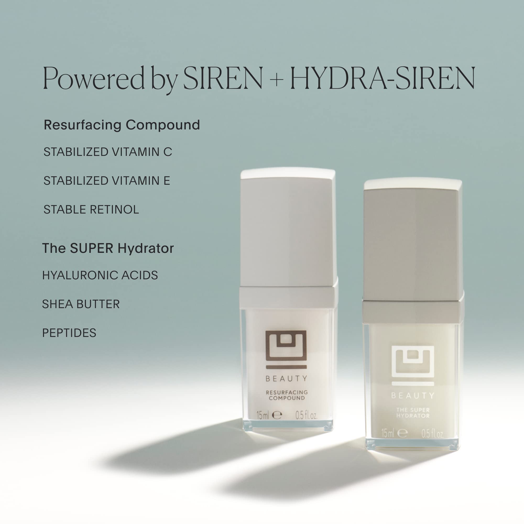 U Beauty duo bottles side by side for a complete routine.