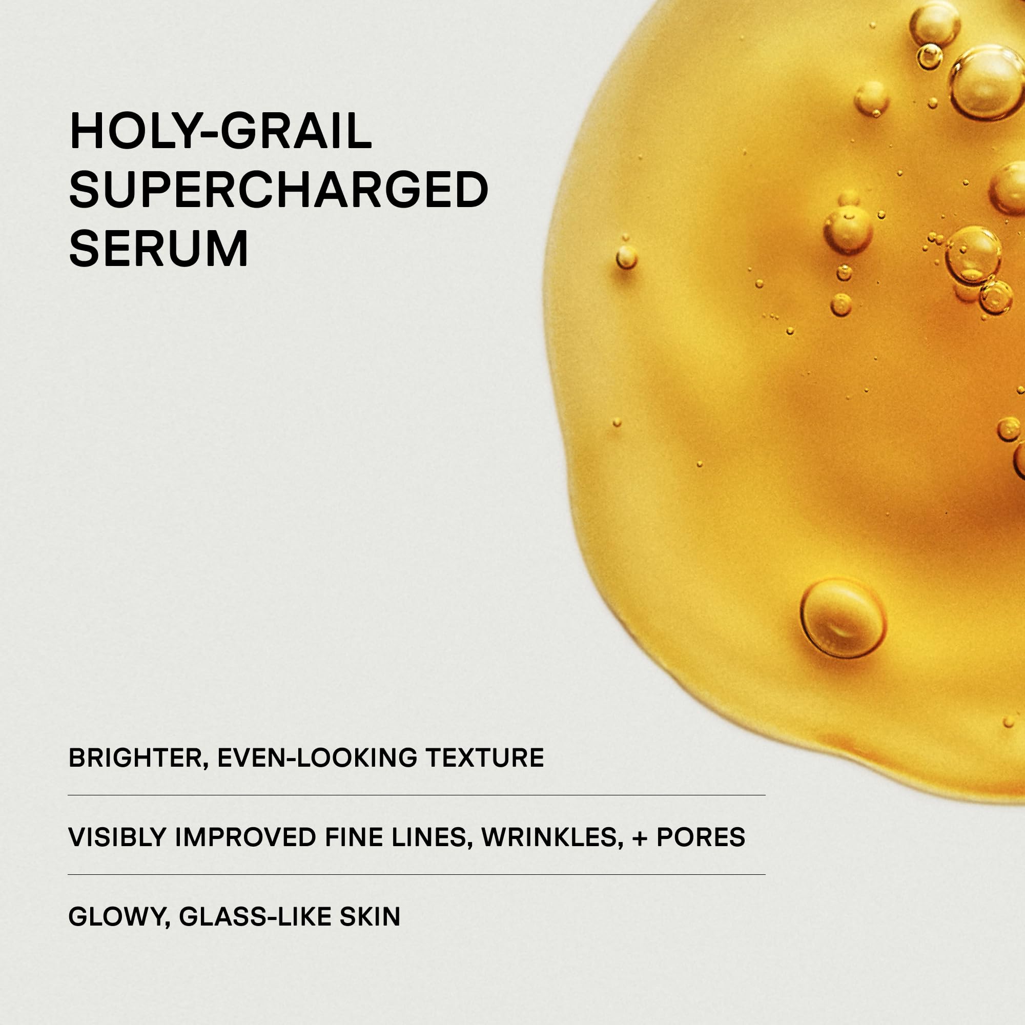 Close-up of serum droplet from U Beauty Resurfacing Compound on skin