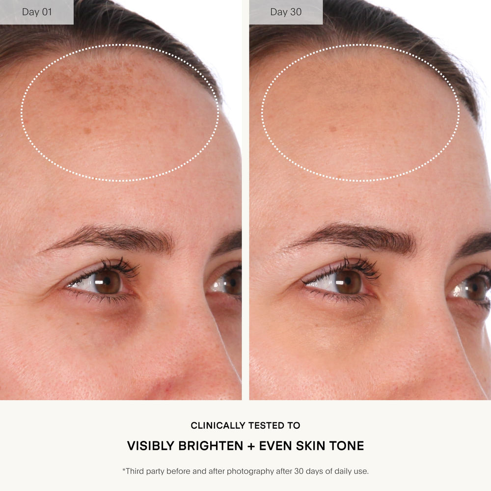 Serum swirl on skin from U Beauty Resurfacing Compound demonstrating quick absorption