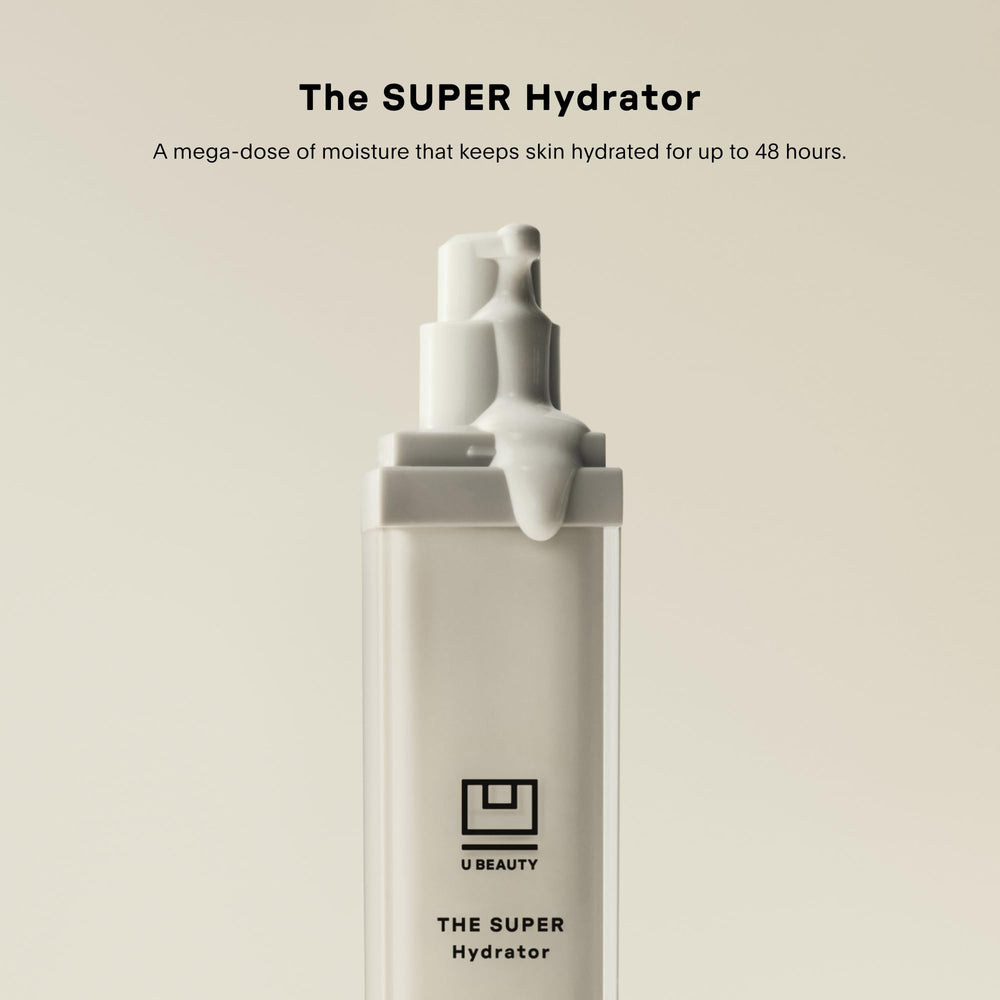 U Beauty The SUPER Hydrator cream swatch on hand showing silky texture.