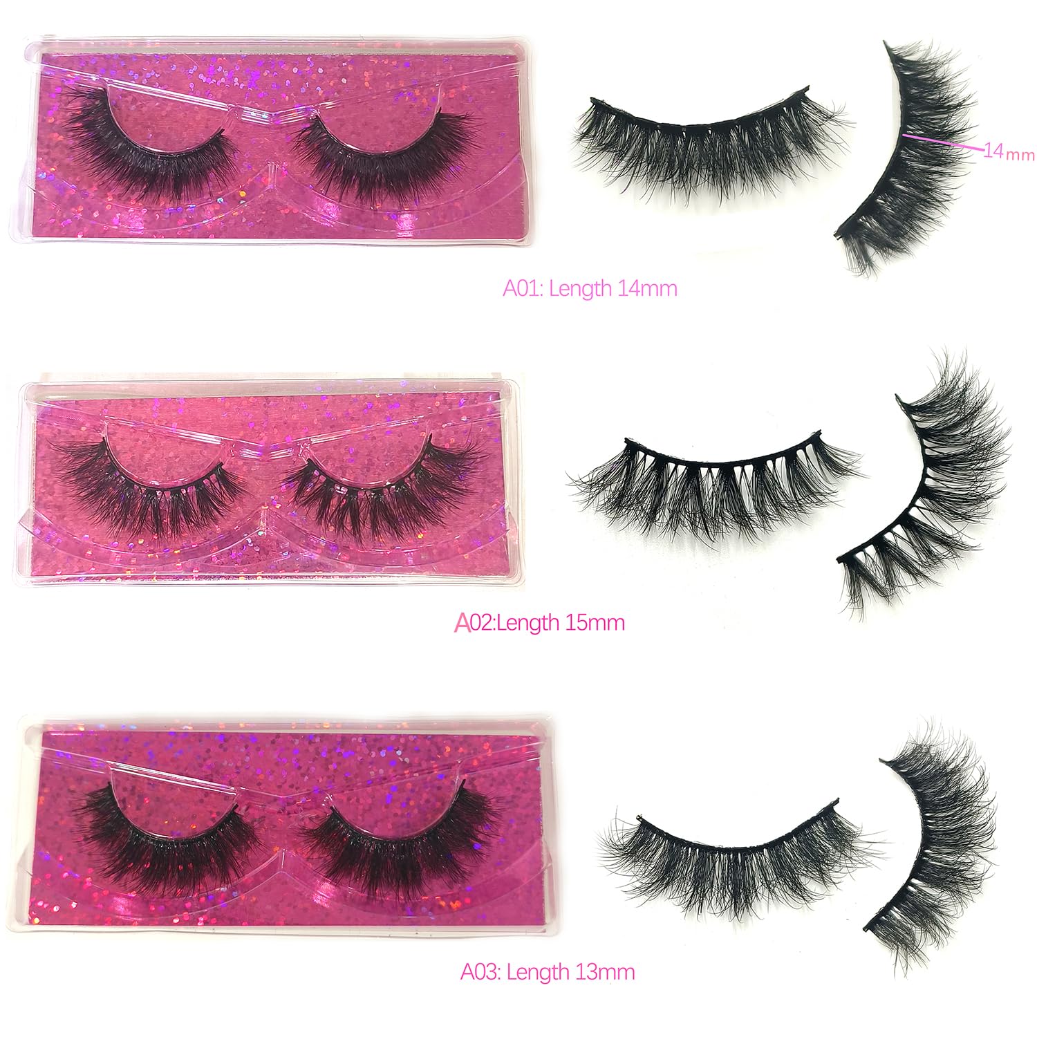 U-Hotmi fluffy thick faux 3D mink lashes for natural lift