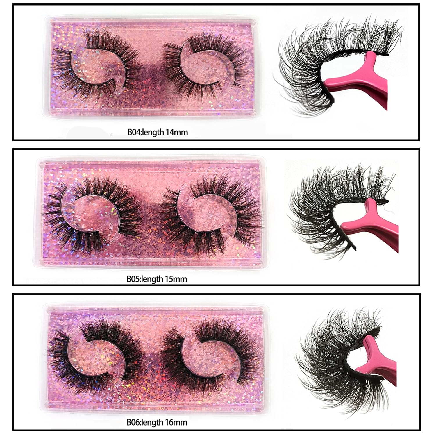 U-Hotmi handmade 3D lashes with soft volume and dimension