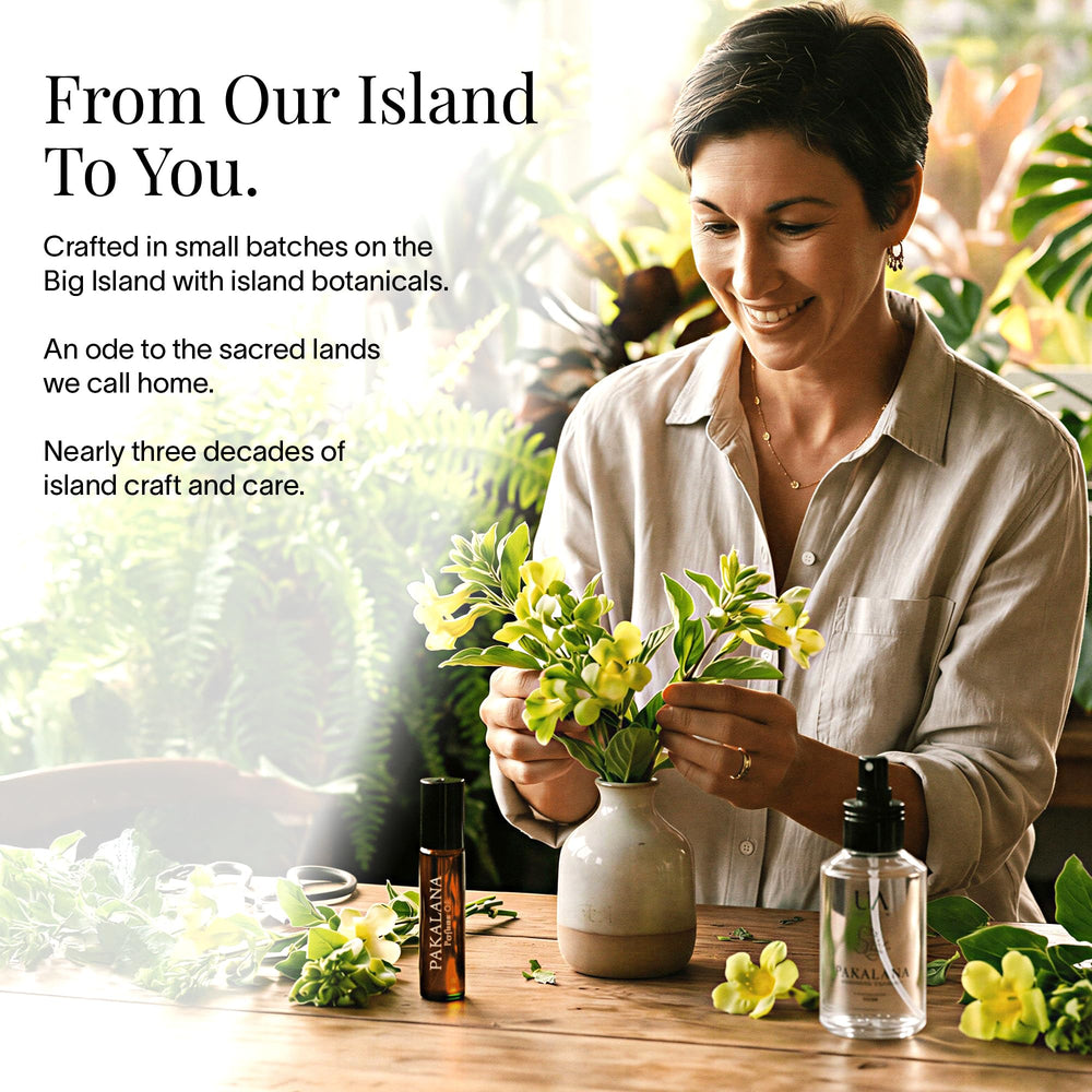 Ua Body Pakalana mist reflects Hawaiian heritage and calm mood