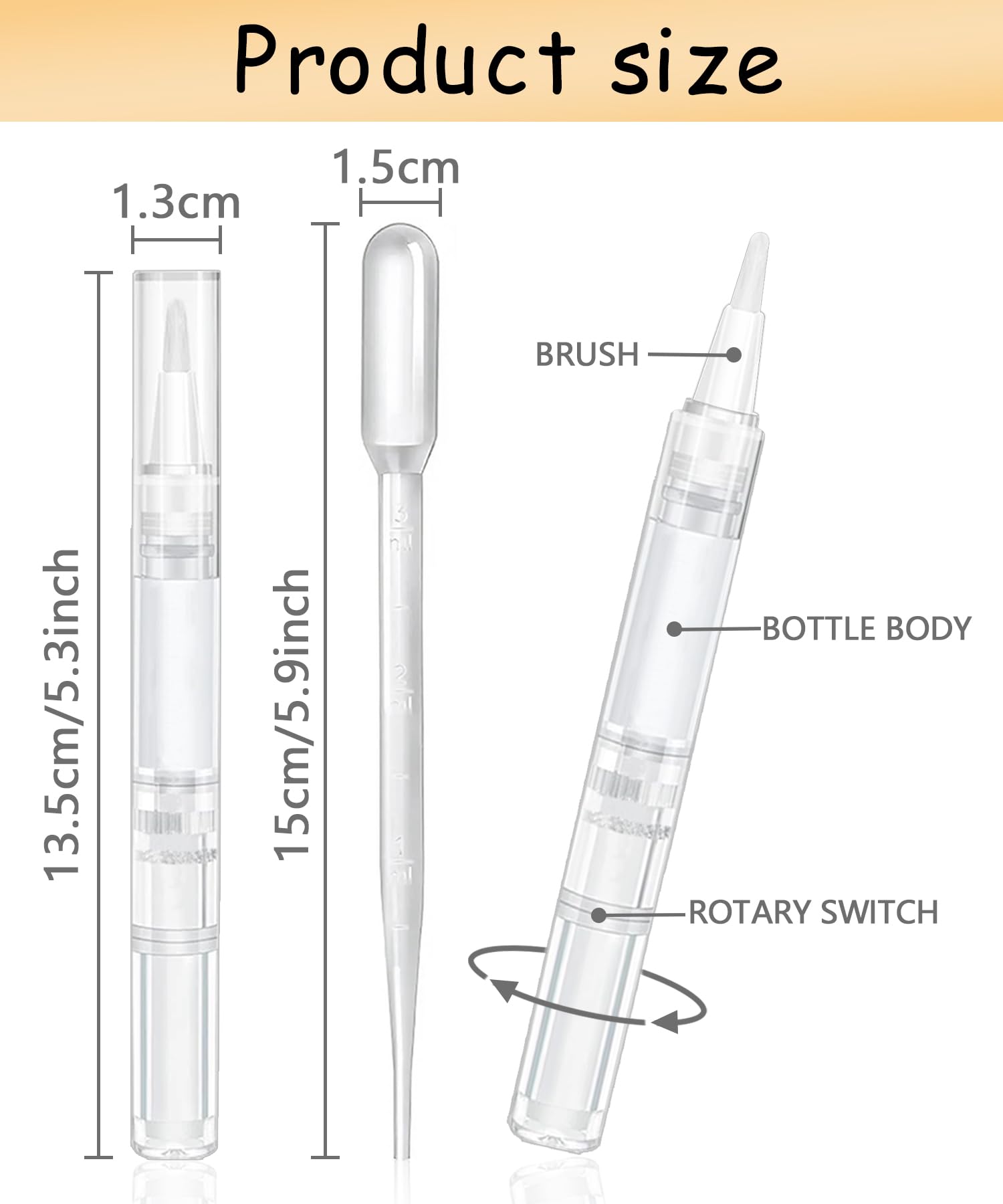 uadbau clear twist pen shows content through transparent body