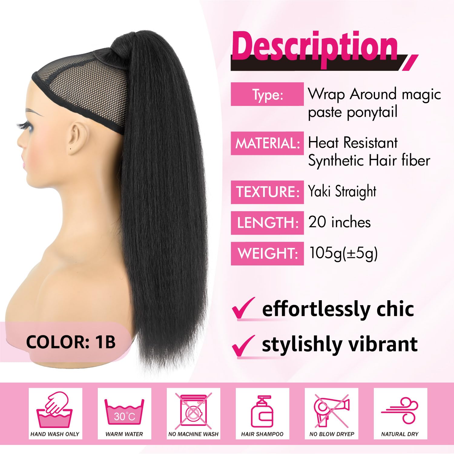 UAmy Hair magic paste attachment demo for quick secure styling.