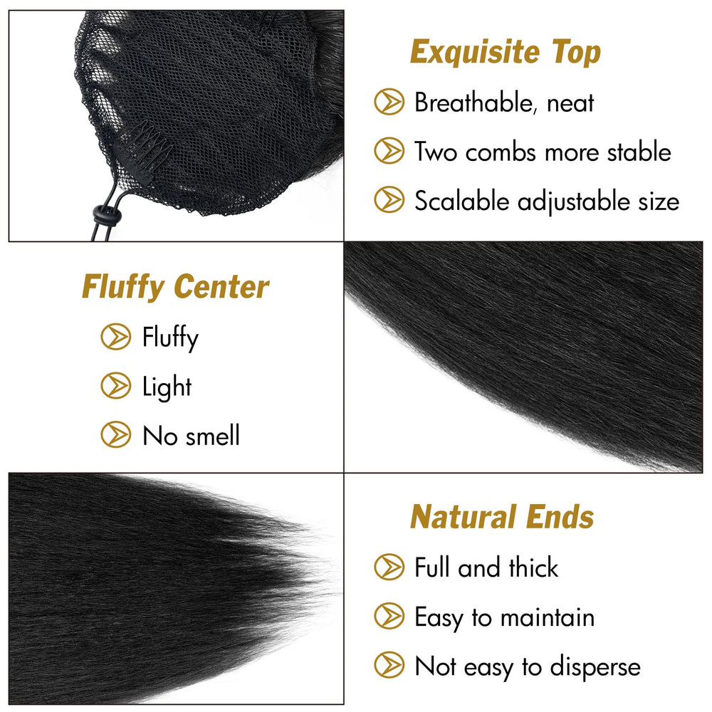 UAmy hair 20-inch length look on model for dramatic effect