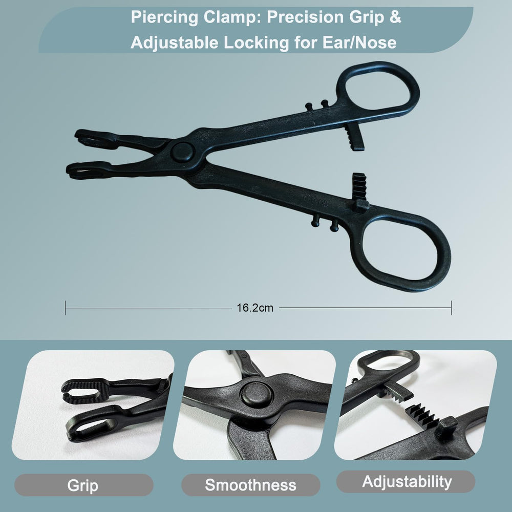UAN clamp with semi-closed ring provides guiding aid for accurate placement.