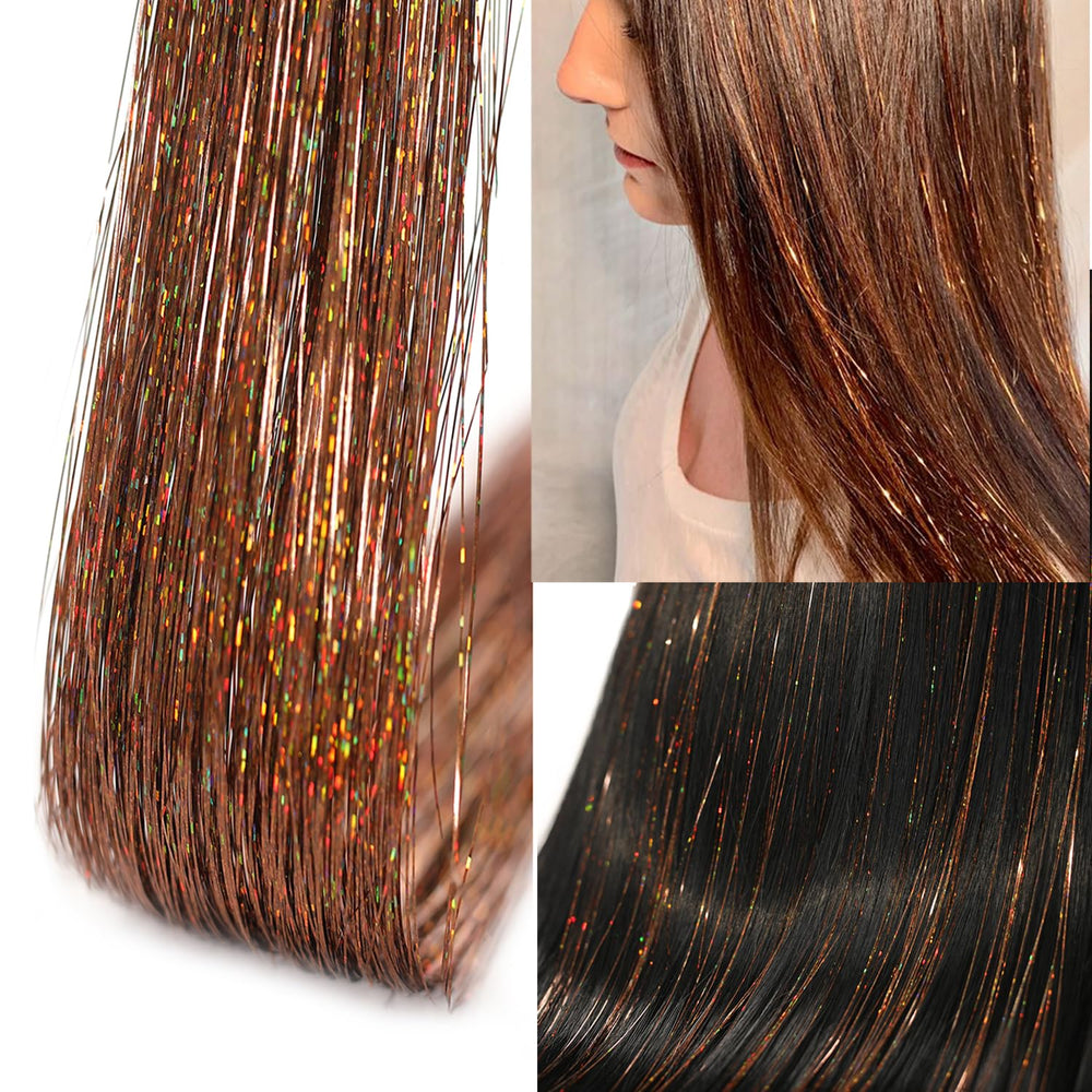 Ubeleco 20-5inch fairy hair tinsel kit ready for color styling.