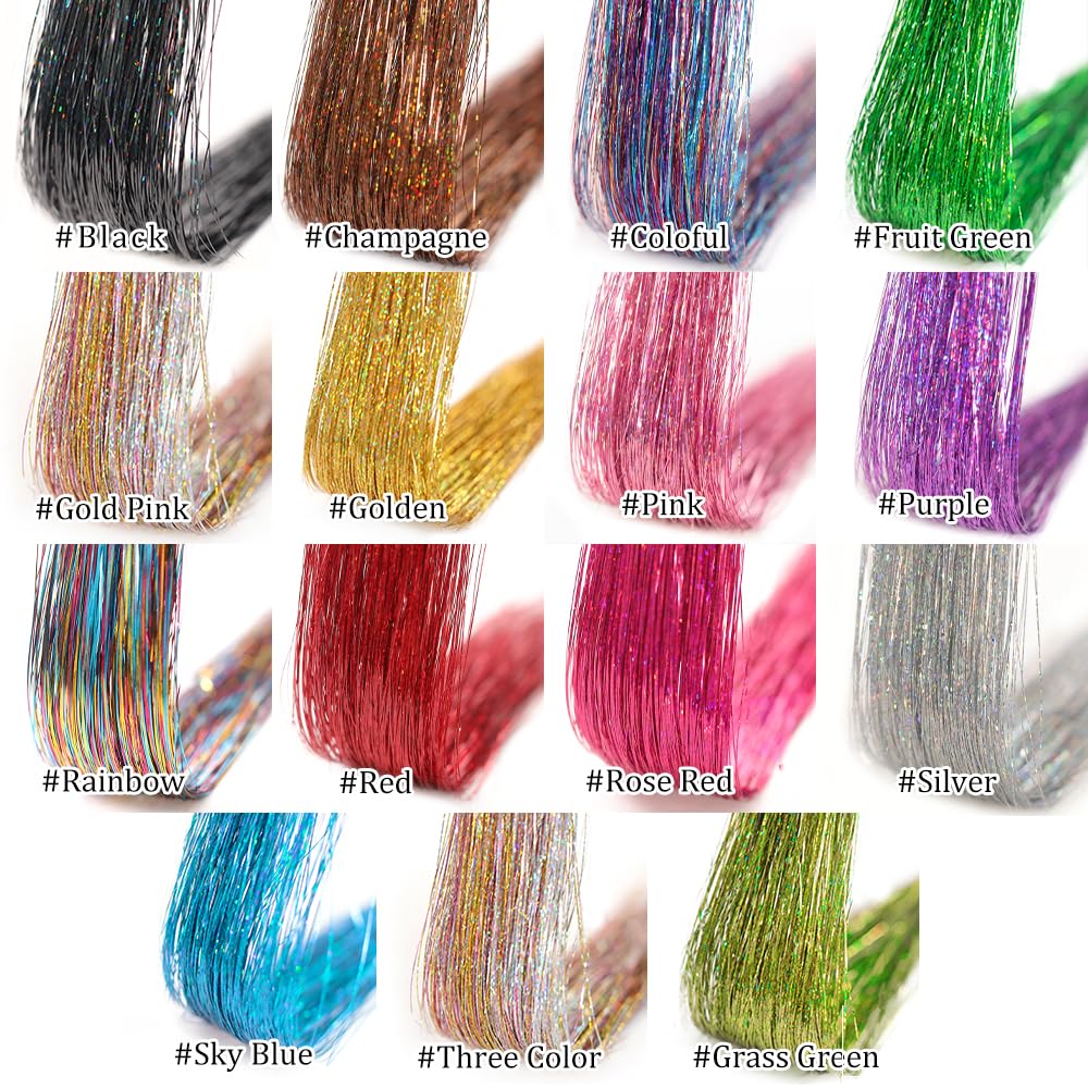 Ubeleco Length-20-5inch hair tinsel can be trimmed for custom looks.