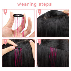 Ubeleco Metal clip design secures tinsel without damaging hair.
