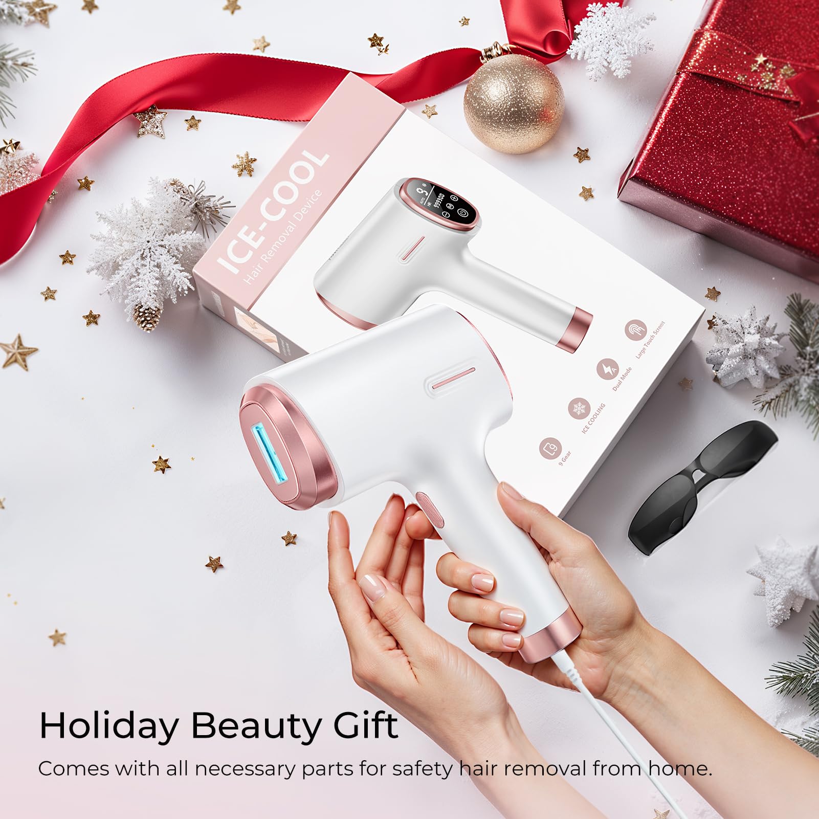Ubroo IPL rechargeable device ready for cordless use.