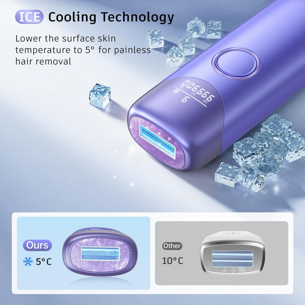 Ubroo IPL device side angle showing compact ergonomic grip for easy handling