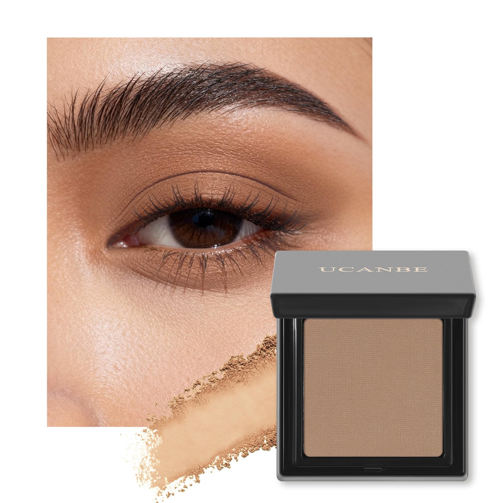UCANBE Caramel Brown palette open showing versatile shades for day to night looks