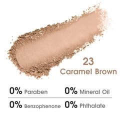 UCANBE Caramel Brown shades close-up highlighting matte, shimmer, and glitter options