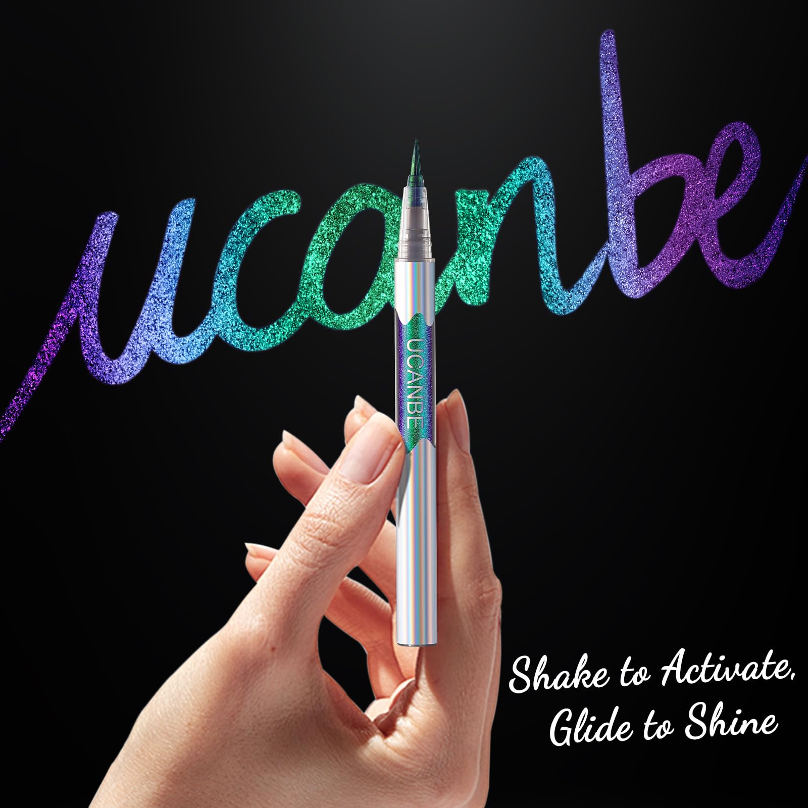 UCANBE Chameleon color shift close-up highlights multi-chrome drama across the lid.