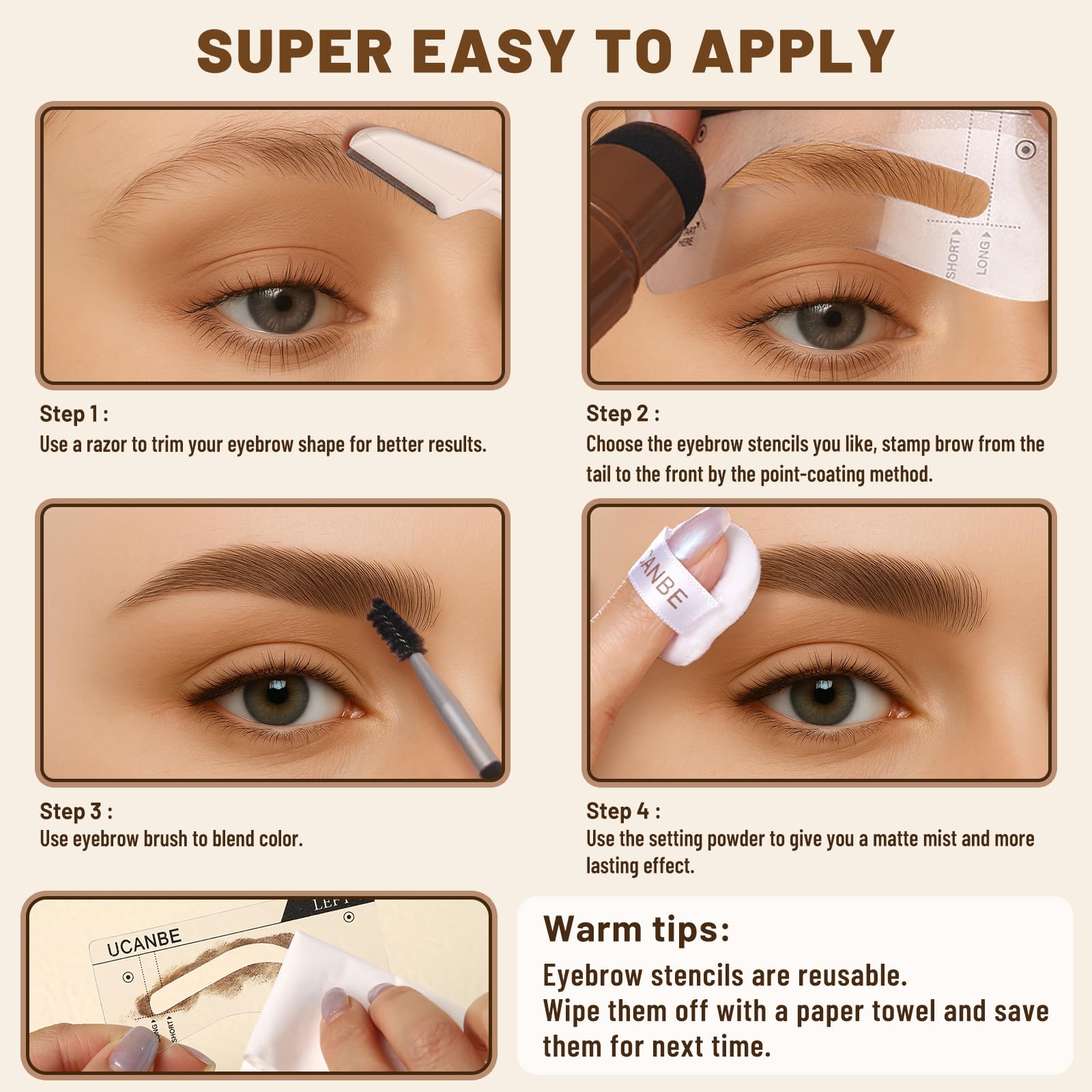 UCANBE eyebrow razor for precise shaping of brows